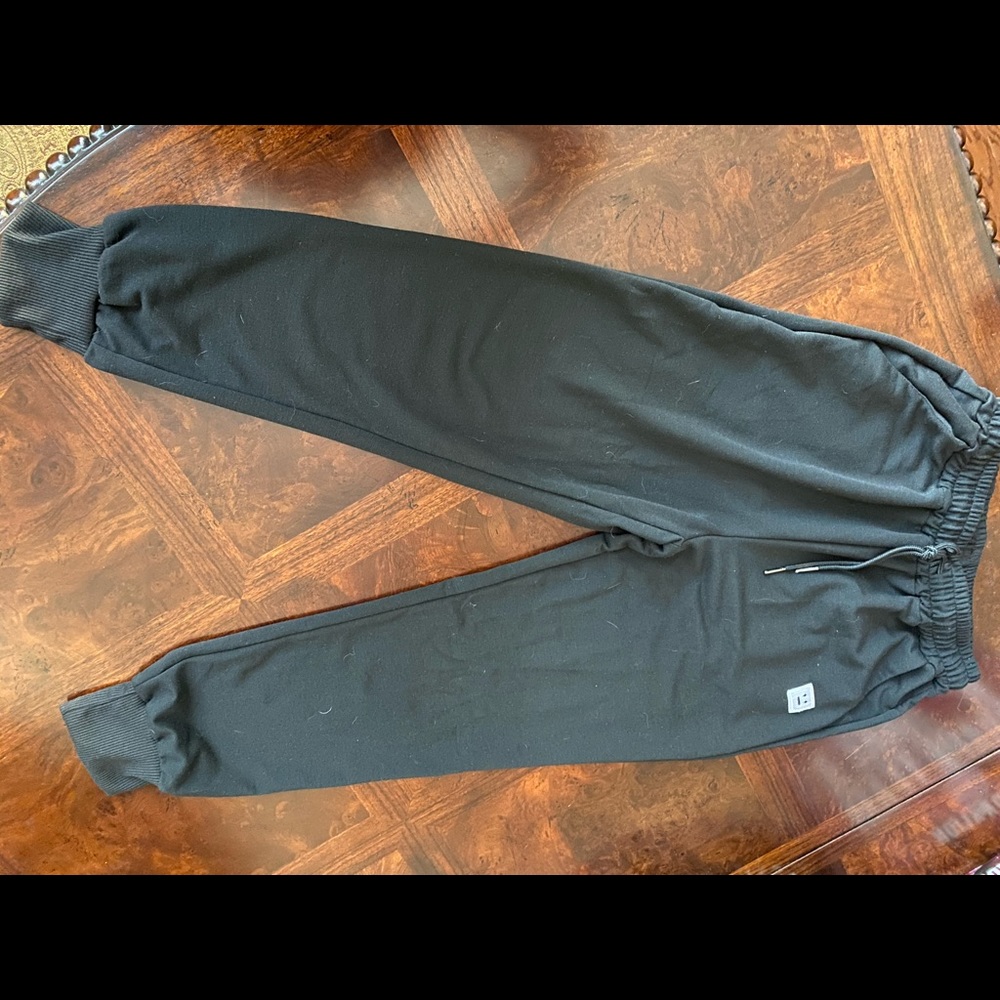 Black Sweatpants with Back Pockets and Stitch!